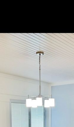 Modern 5-Light Chandelier Brushed Nickel