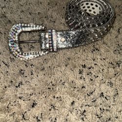 Silver Rhinestone Belt