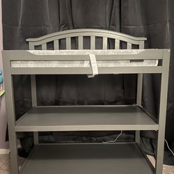 Grey Diaper Changing Table 