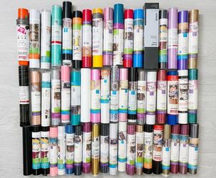 Large Lot of Cricut & Siser Vinyl Rolls