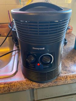 Honeywell HHF360V 360 Degree Surround Fan Forced Heater with Surround Heat Output Charcoal Grey Energy Efficient Portable Heater with Adjustable Therm