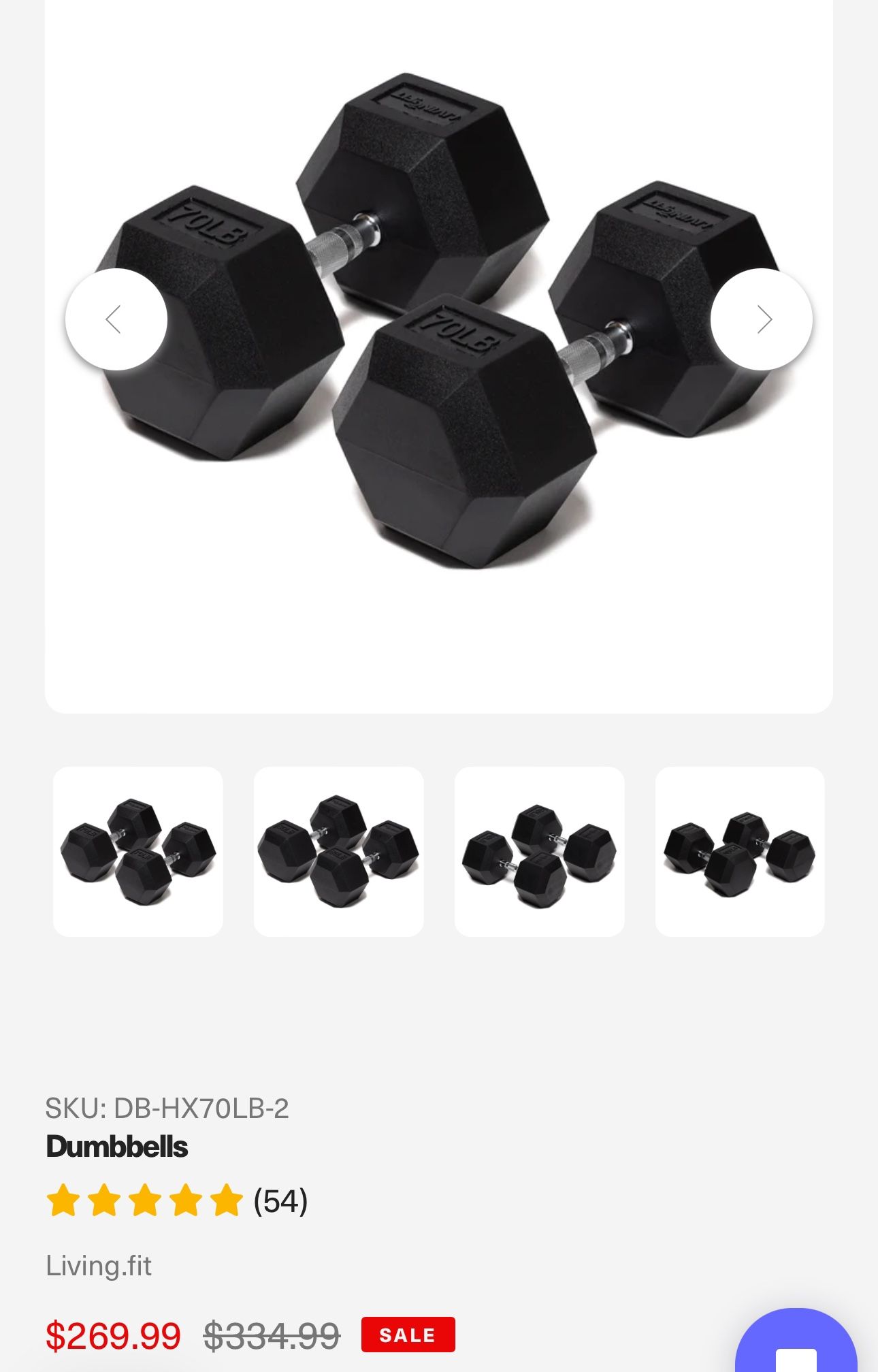 1  Set Of Dumbbells 