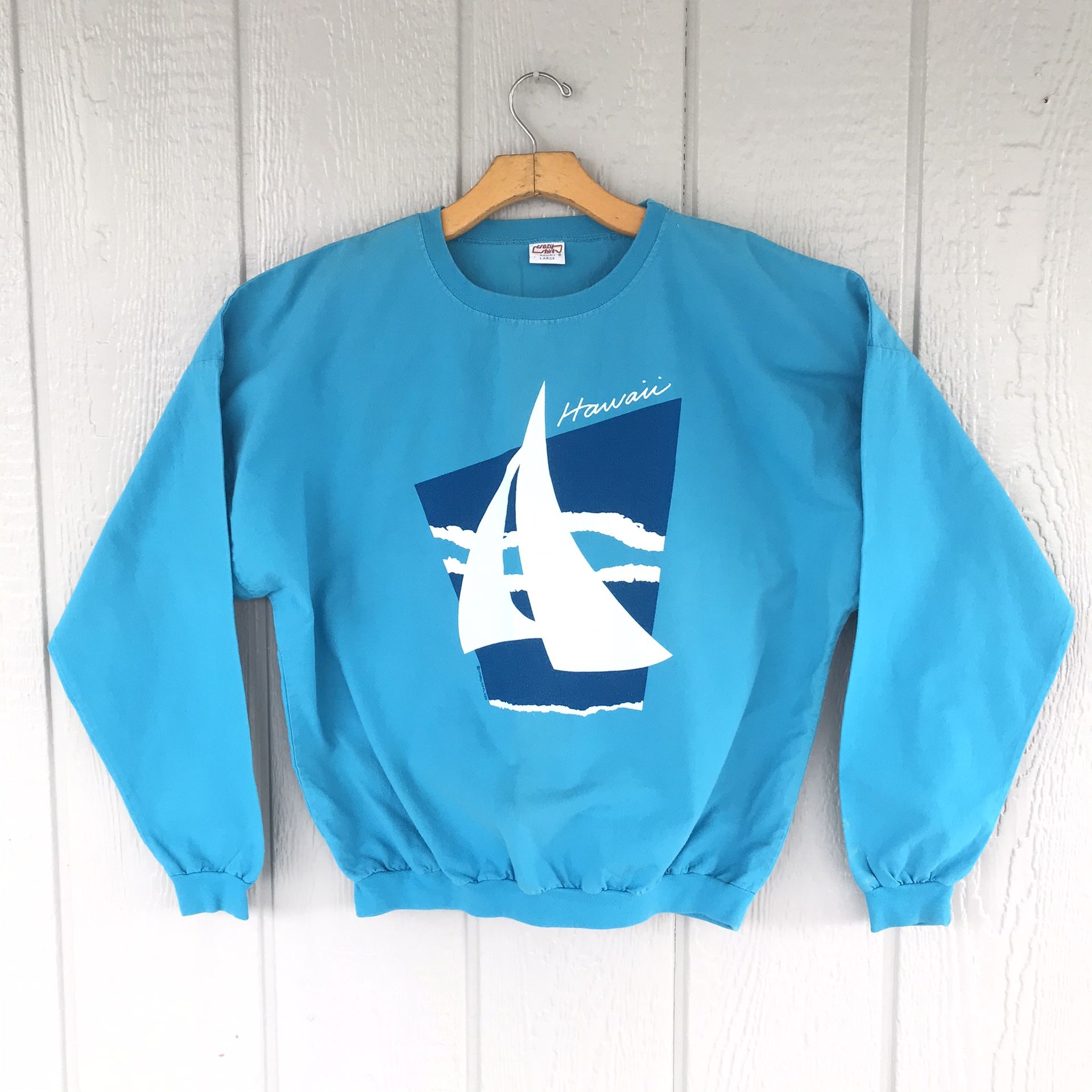 Vintage Hawaii Crewneck Sweatshirt Maui Beach Sweater Chamarra