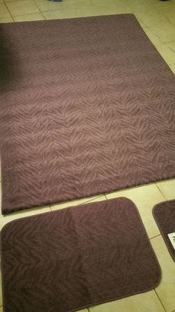 3pc purple zebra rugs