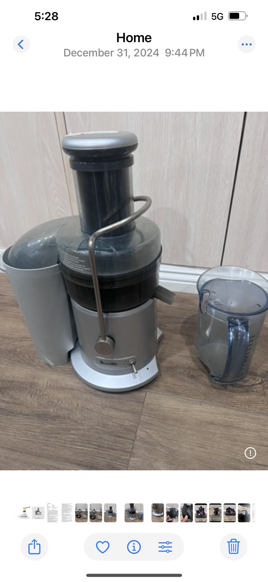 Breville Juice Fountain Plus JE98XL, Silver. Works Great, Haven’t Used It And Had It Stored. Works Great. Original Price $130. Pick Up Only In Torranc