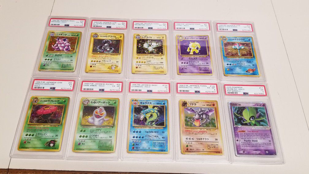 PSA graded Pokemon Cards Japanese and English