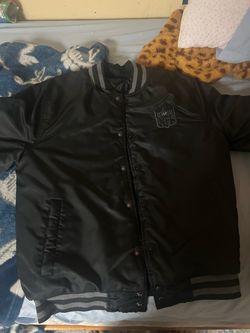 NFL Black Satin Bomber Jacket