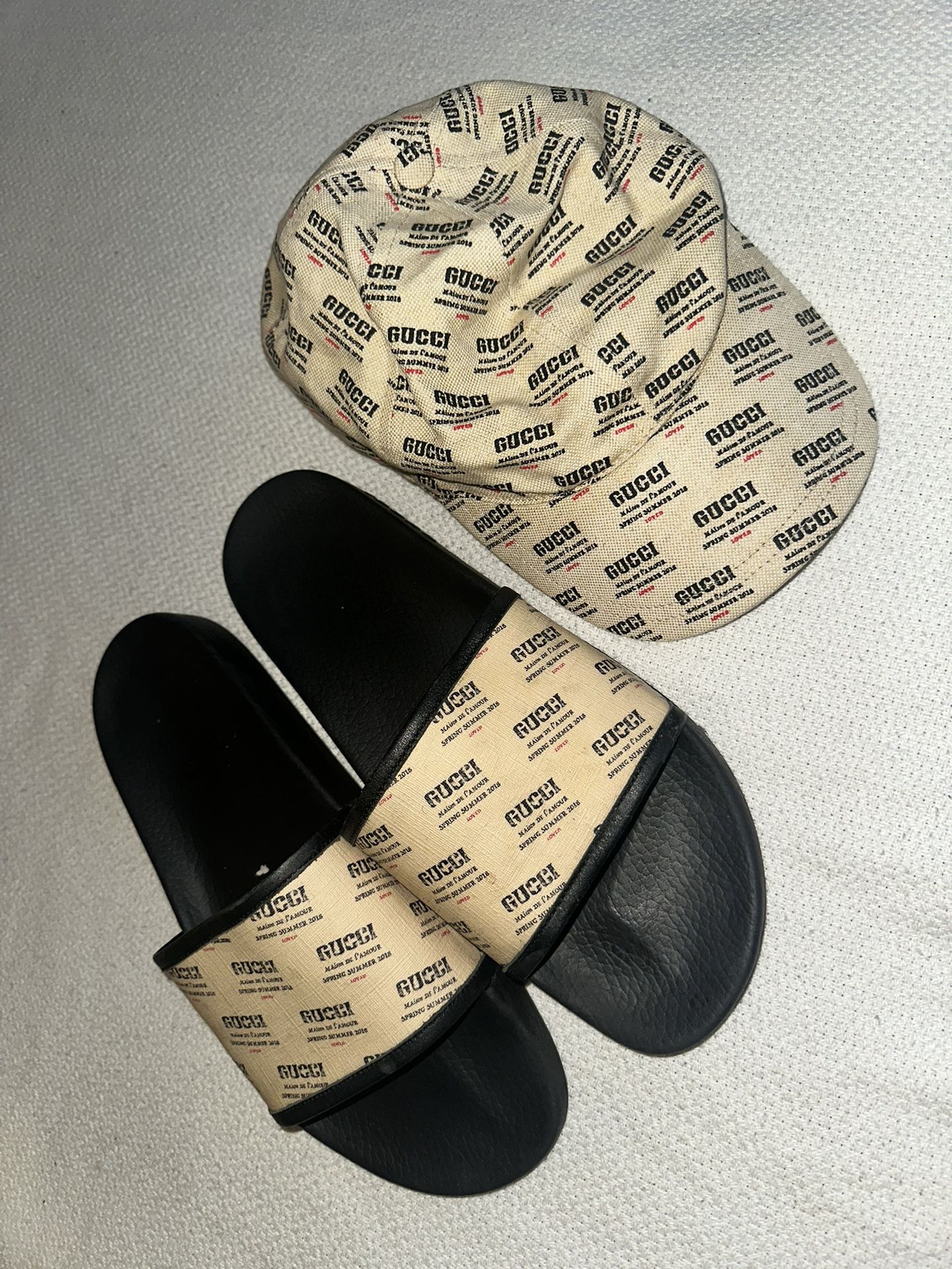 Gucci Slides And Matching Hat