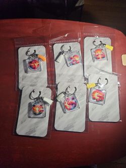 Handmade acrylic keychains- Flamingos.