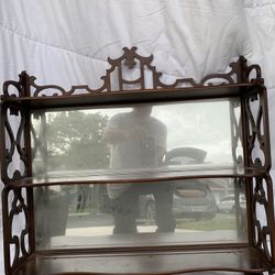 Antique Mirror Wall Shelf