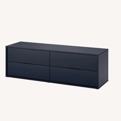 IKEA Black/Blue 4 Drawer Dresser 