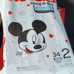 New Huggies Snug & Dry Baby Diapers, Size 2 (12-18 lbs), 34 Ct

