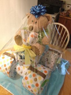 Four wheeler diaper cake with rider $80