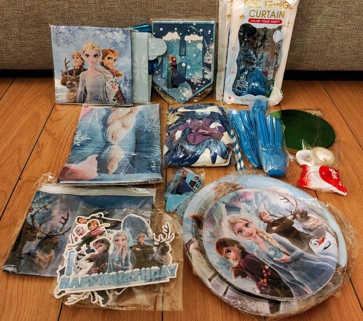 Disney Frozen Birthday Party Decorations Brand New. Fontana Pickup.