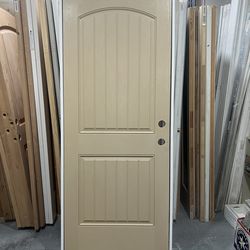 Exterior front door fiberglass entry door 32x80” Santa Fe style with frame   I have a standard front door measuring 32x80”This is a fiberglass door kn