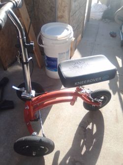 Red and black scooter