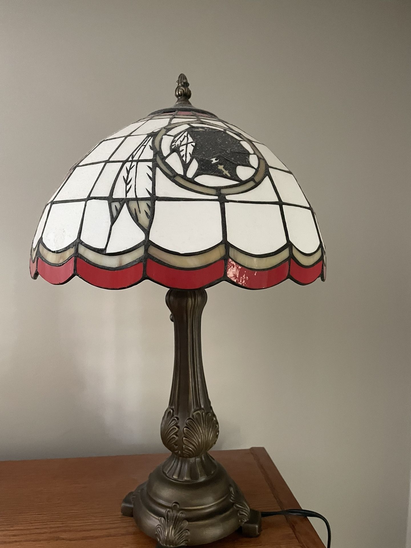 Washington Redskins Tiffany Style Lamp