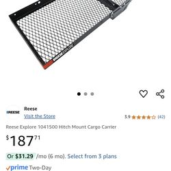 Reese Explore 1041500 Hitch Mount Cargo Carrier