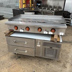 48 inch griddle with refrigerator 