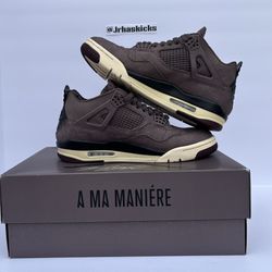 Size 10 - Jordan 4 Retro x A Ma Maniere Mid Violet Ore
