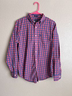 Abercrombie & Fitch Men’s Long Sleeve Button Down Relaxed Gingham Plaid Shirt M