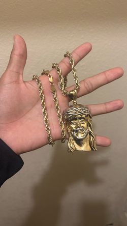 Jesus face rope chain set