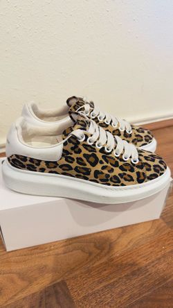 Alexander McQueen Leopard Print Oversized Sneakers