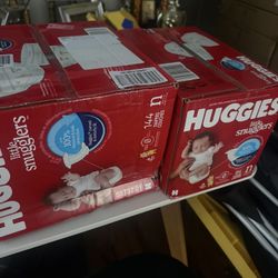 Two Boxes Of Huggies Diapers Both Were 50 Newborn Size
