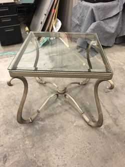 Glass end table
