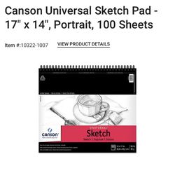 Canson Universal Sketch Pad - 17 x 14, Portrait, 100 Sheets for Sale in  Chicago, IL - OfferUp