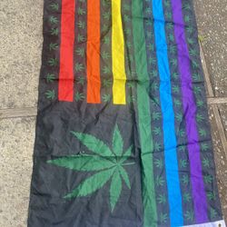 Rainbow Weed Flag