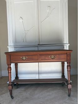 Vintage wooden stained dark dresser table