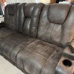 Entertainment Media Recliner Couch 
