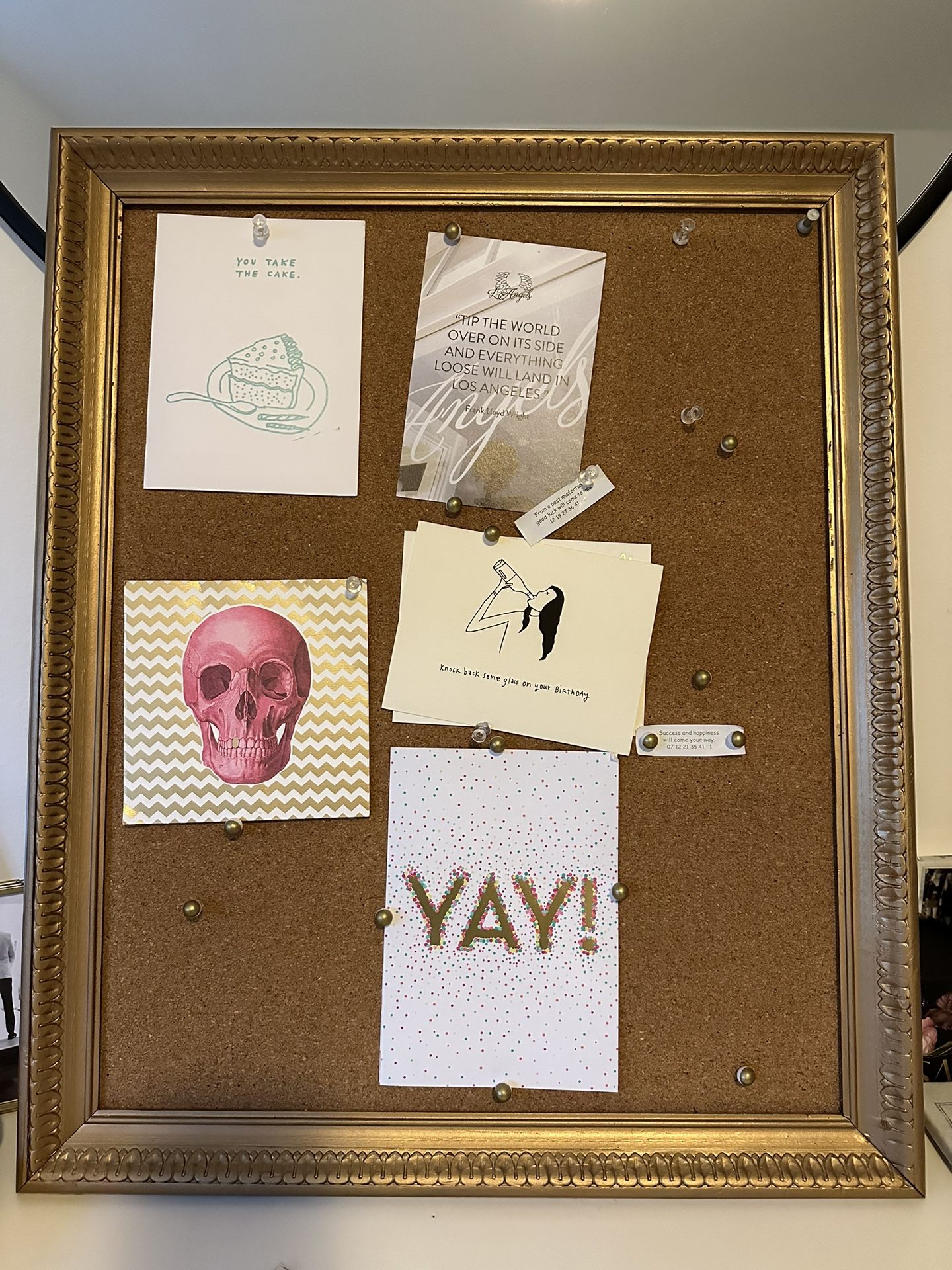 Gold Framed Cork Board 