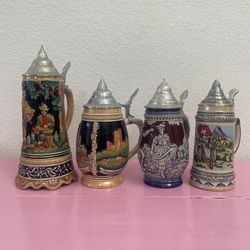 German & Swiss beer steins 