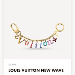 Authentic Louis Vuitton New Wave Keychain 