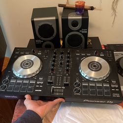 Pioneer DJ controller and Studio Monitors