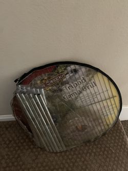 Timber Creek Tri Pod Camp Camping Fire Grill Used One Time