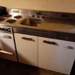 Stove, Refrigerator, Sink  3  in 1