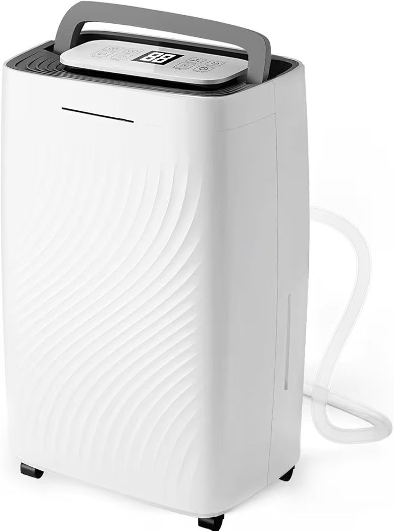 5500 Sq.Ft Dehumidifier for Basement with Drain Hose, Max 80 Pints/D (Standard 50Pint/D) Compressor Dehumidifier Features Air Purifier Combo