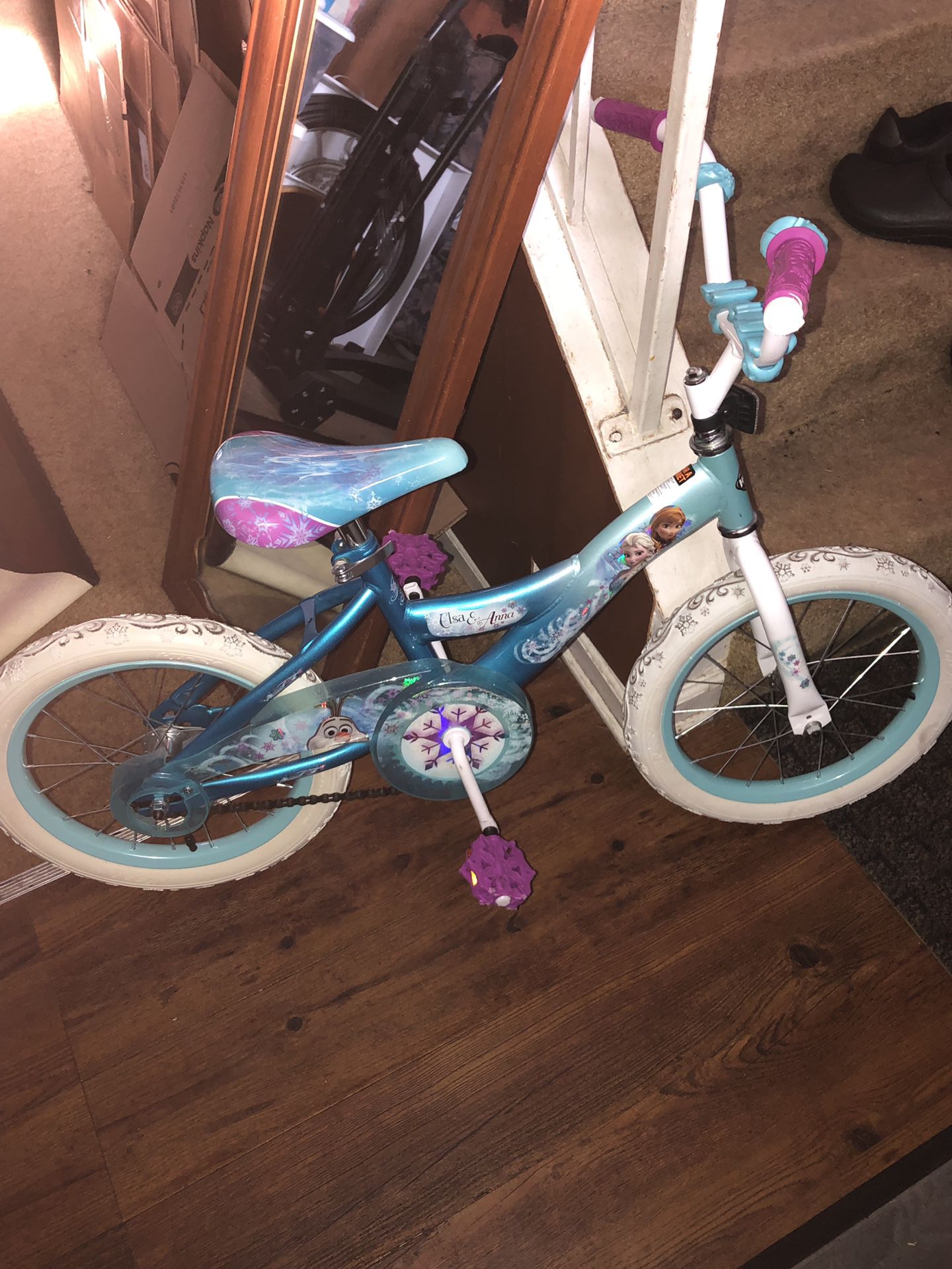 Frozen bike and electric scooter