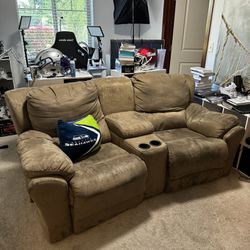 Couch Recliner | Brown | Three Piece