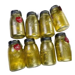  Mason Jar Luminary Gold Painted Ashland Lot Of 8 Set Home Decoration