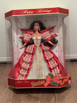1998 Happy Holidays Barbie 10th Anniversary Special Edition #17832 New in Box