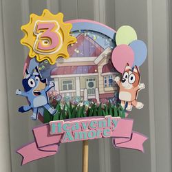 Cake Topper ,bluey Birthday 