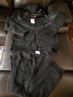 Nike Tech Fleece Full Tracksuit Black mens xl