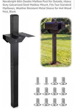Novabright 66in Double Mailbox Post
