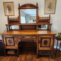 Urquhart & Adamson Antique Cabinet Side Board Hutch 19th Century 1(contact info removed)