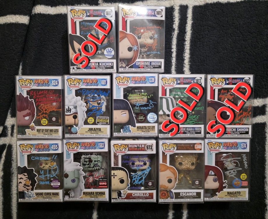9 Autographed + Certified Funko POP!