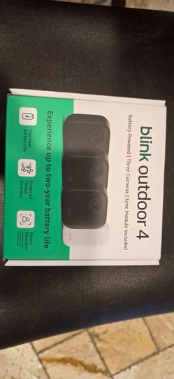 Blink outdoor 4 security  camera system 3 pack